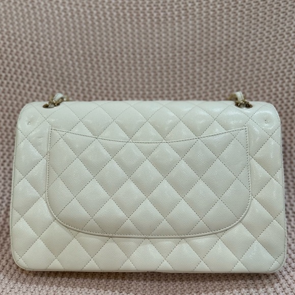 Chanel classic double flap quilted caviar medium handbag - style # A58600Y25378 - Picture 3 of 17